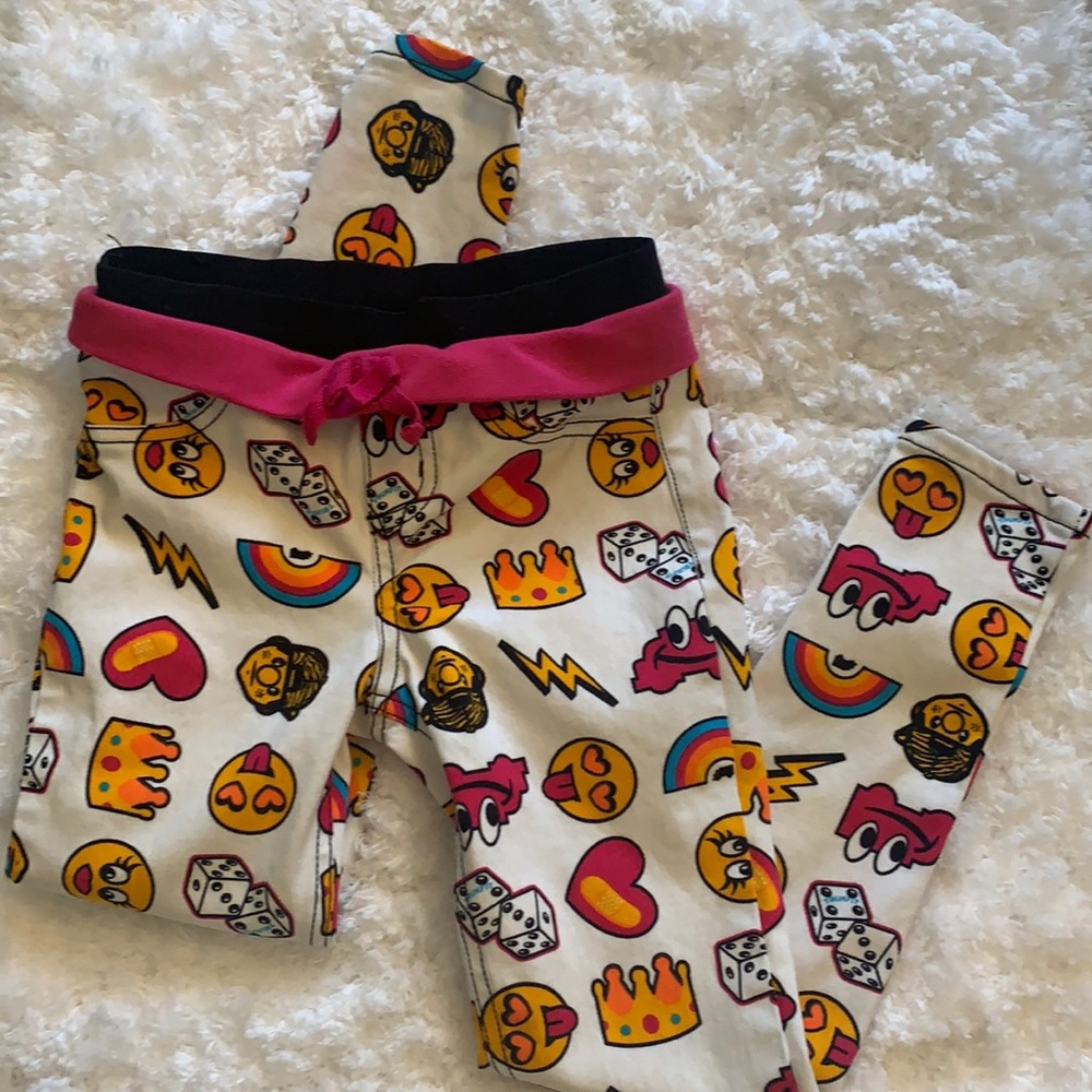Girls Emoji Pants (washed/never worn)